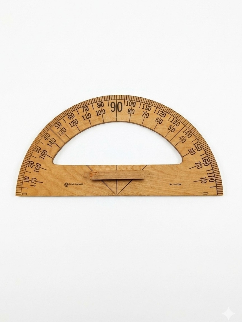 Vintage ACME-CANADA Large Wooden Chalkboard Protractor | No. D-103M